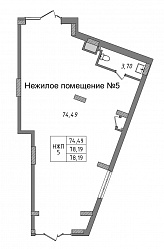 ул. И.Чернухина, д. 1 (Позиция 20) НЕЖИЛЫЕ, 5, этаж 1