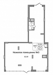 ул. И.Чернухина, д. 1 (Позиция 20) НЕЖИЛЫЕ, 3, этаж 1